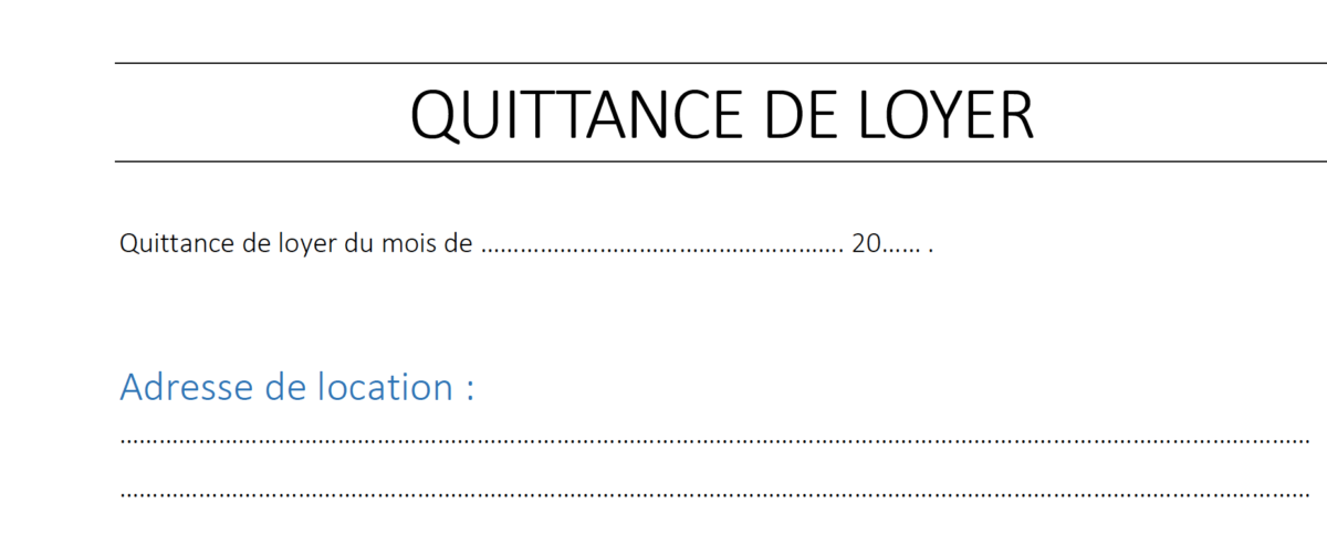 Mod Le De Quittance De Loyer Aide Juridique En Ligne Fr